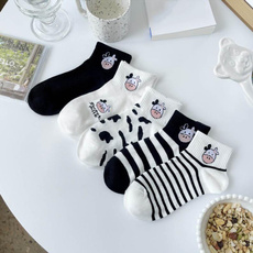 boatsock, Cotton Socks, Striped, cow
