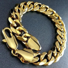 Steel, party, strandbracelet, gold bracelet