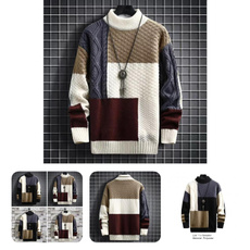 menpulloversweater, Fashion, colorblocksweater, pullover sweater