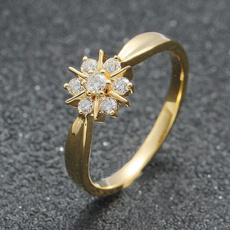 crystal ring, zirconring, gold, Crystal