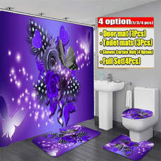 butterfly, bathroomdecor, bathroomcurtain, purple