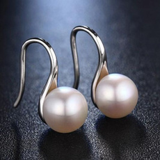Sterling, Pearl Earrings, hangingearring, sterling silver