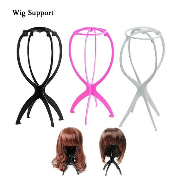 1Pc Colorful Plastic Wig Stand Portable Folding 18X36cm Head Holder for  Display