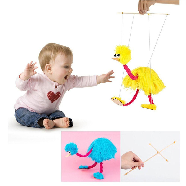 Stress Reliever Vintage Children Puzzle Puppet Show Stuffed Toy Joint Activity Doll Magic Tricks ...
