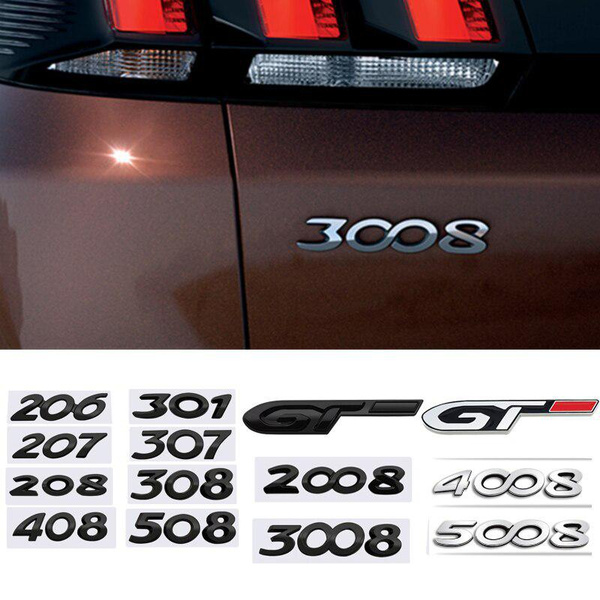 Autocollant Logo Voiture Pour Peugeot | Décoration Extérieure Pour 207, 307, 407, 308, 3008, Etc. | Facile à Coller, Résistant Aux Intempéries