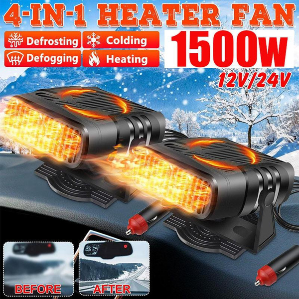 Portable Car Hot Air Blower Car Purifier Heater Front Windshield 12V/24V Universal Dualpurpose