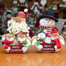 snowman, Decor, lovely, Santa