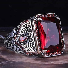 ringsformen, Fashion, emeraldring, 925 silver rings
