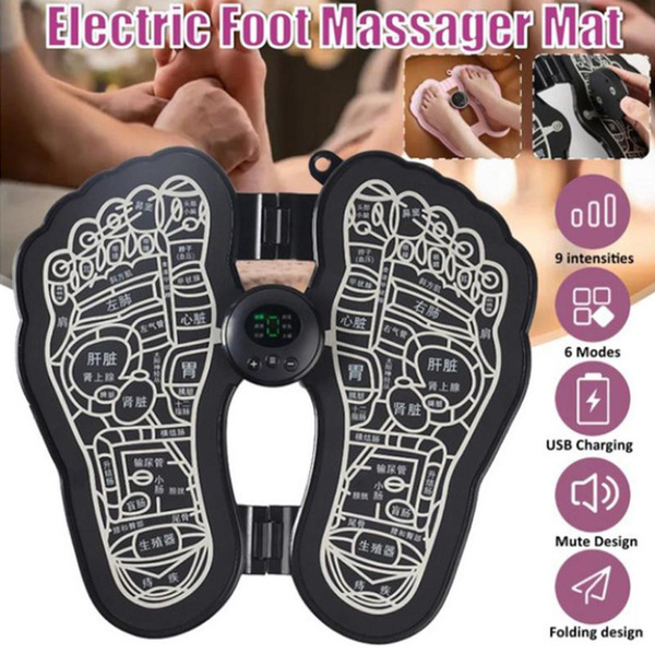 Acupoints Massage Mat USB Electric EMS Foot Stimulator Massager Folding