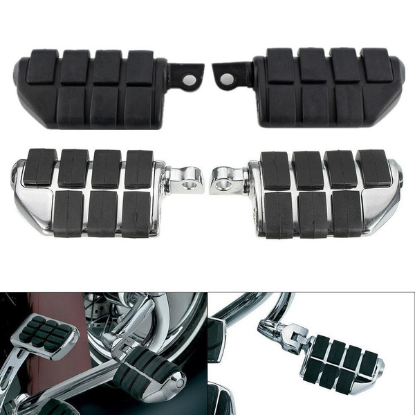 Universal Motorcycle Wide Fat Tone Male Mount Dually Highway Footpegs