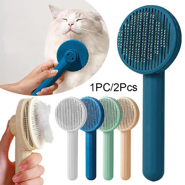 Cat Comb Brush Pet Hair Removes Comb For Cat Dog Pet Grooming Hair Cleaner  Cleaning Pet Dog Cat Supplies Self Cleaning Cat Brush