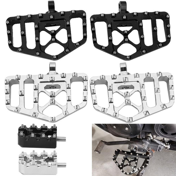 3pcs 360° Screw Motorcycle Universal Wide Fat Front Rear Floorboard ...