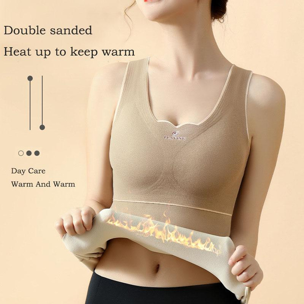Women's Thermal Underwear Slimming Corset Plus Size Vest Winter Thermo  Lingerie With Chest Pad Warm Shirt Sleeveless Top