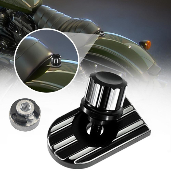 Seat Bolt For Harley Davidson Motorcycle Rear Seat Bolt Fender Screw Nut Mount Tab Knob Cover Silver Black For Harley Touring Softail Harley Motorcycle Seat Mounting Kit - Foto 11