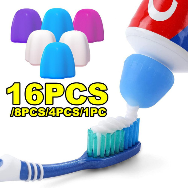 1/4/8/16PCS Resuable Self Closing Toothpaste Cap MessFree Silicone