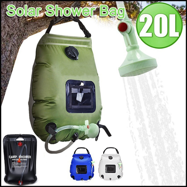 20L Portable Shower Heated Bag Solar Water Heater Camping Shower Bath Water  Bag