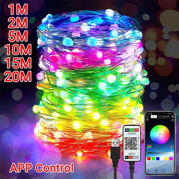 1M/2M/5M/10M/15M/20M USB LED String Lights Christmas Tree Decoration Lights Custom LED String