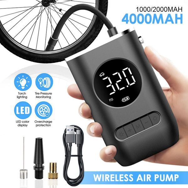 150PSI Electric Tyre Inflator Pump Portable Mini Wireless Smart LCD Digital  Air Compressor Tire Pressure Detection Rechargeable for Car Bike Motorcycle  Balls