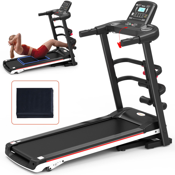 Ksports 16 Inch Wide Foldable Home Treadmill w/Bluetooth and Fitness
