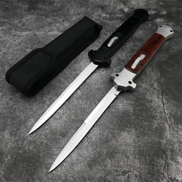 13 Inch 5 Inch AKC ITALY By Bill DeShivs Stiletto OTF AUTO Switchblade ...