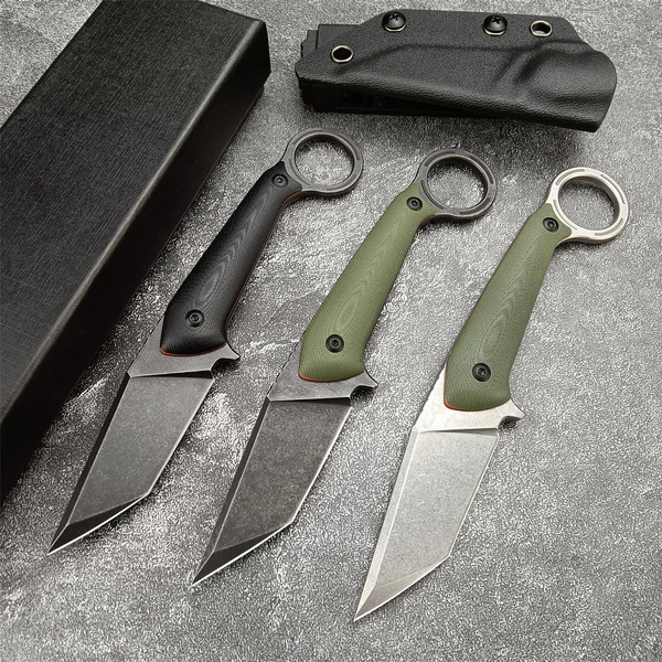 NEW Fixed Blade Tactical Push Knife Self Defense Dagger Kydex Sheath