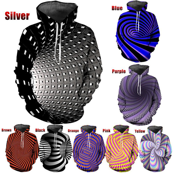 New Fashion Men/Women 3D Printed Hoodies Graphic Optical Illusion