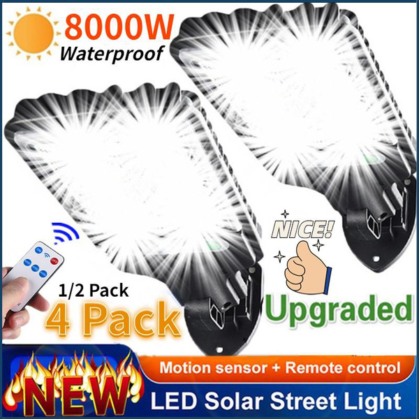 4/2/1Pack Solar Street Lights With Remote Control Outdoor Solar Lamp