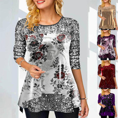 womens top, Long Sleeve, Plus size top, loose t-shirt