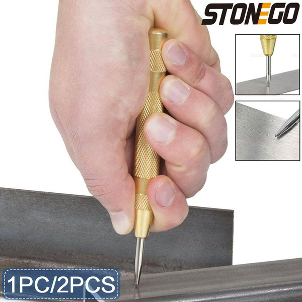 STONEGO 1PC/2PCS 130mm Automatic Center Punch Drill Bit Spring Loaded