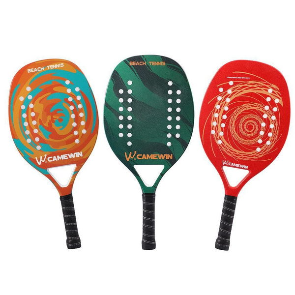 Webbed Rackets Beach Tennis Racket Full Carbon Paddle Mens Professional Soft EVA Face ...