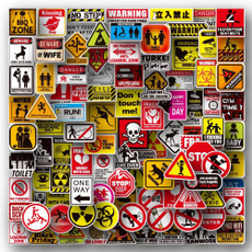 Car Sticker, Laptop, warningsticker, Stickers