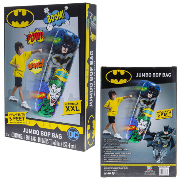 Batman Jumbo Bop Bag Kids Super Size Punching Bag 5ft Tall Boys 3 and