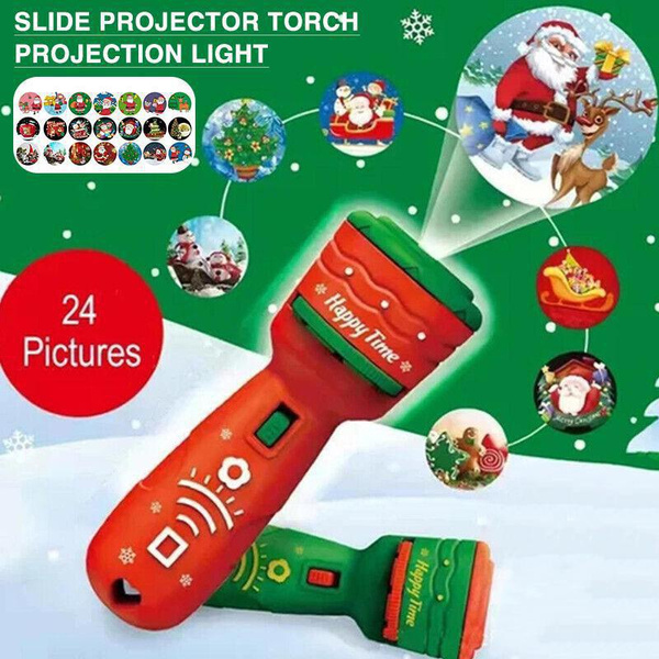 24 Patterns Christmas Children's Torch Projector, Slide Projector Torch