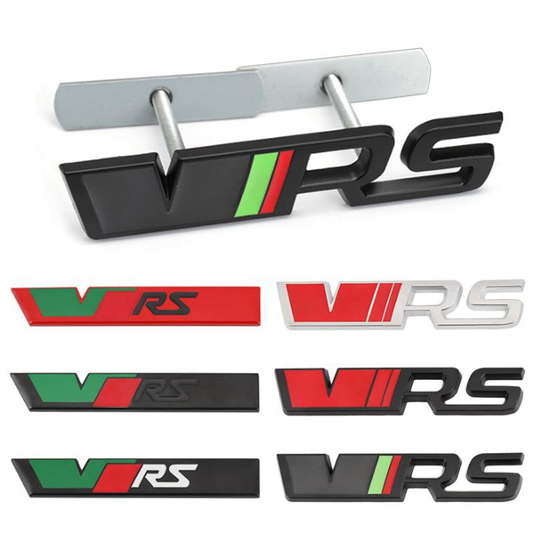 Metal VRS Logo Emblem Badge Car Sticker Front Hood Grille for Skoda VRS ...