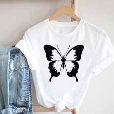 butterfly, Fashion, tee shirt women, womens top