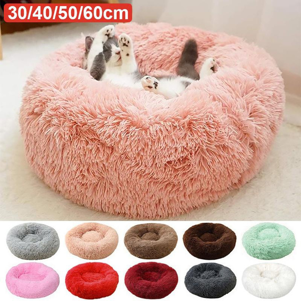 Cozy Calming Bed for Cats Dogs Pet Bed Cat Bed Donut Cuddler Comfort ...