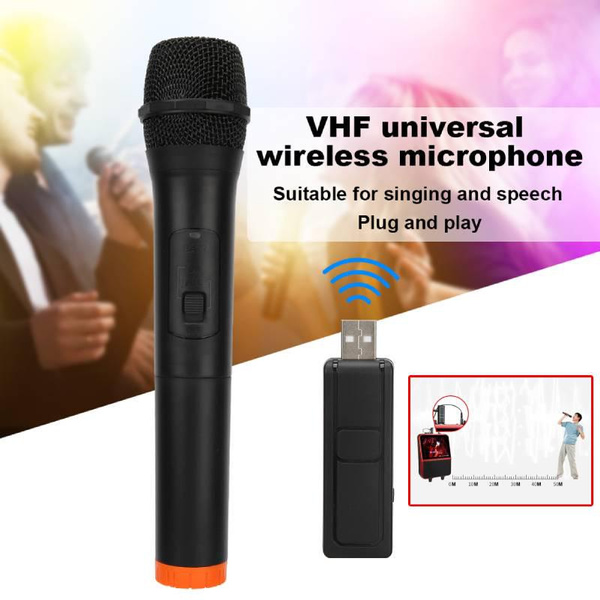 Wireless Microphone, Plastic Professional Universal Handheld VHF ...