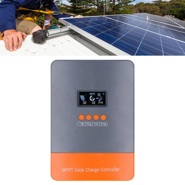 O Layer MPPT Solar Controller Photovoltaic Panel Discharge Devi LCD ...