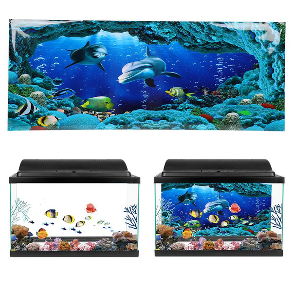 Aquarium Background, Aquarium Decorative Sticker Singel Sided Adhesive