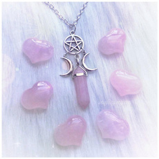 wiccan, crystal pendant, quartz, gemstonenecklace