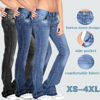 Jeans Schlaghose Low-Waist, Verschiedene Farben