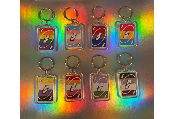 Pride Reverse Uno Card Keychains: Rainbow, Lesbian, Bisexual, Pansexual,  Transgender, Asexual, Genderqueer, Non-binary, GenderFluid