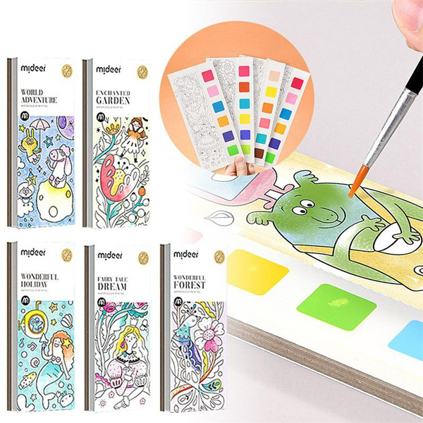 Watercolor Coloring Books