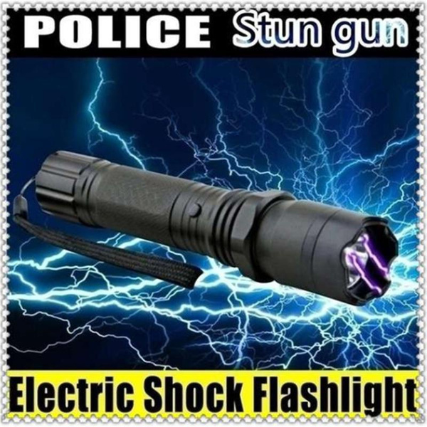 Stun Gun Flashlight With Stun Gun Rechargeable Stun Gun For Self Defense Black Wish 