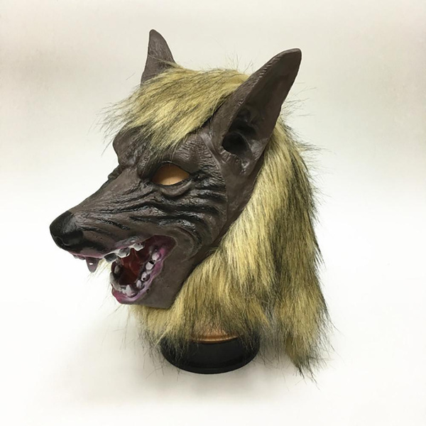 Halloween Novelty Wolfman Face Masks Werewolf Wolf Mask Faux Costume ...