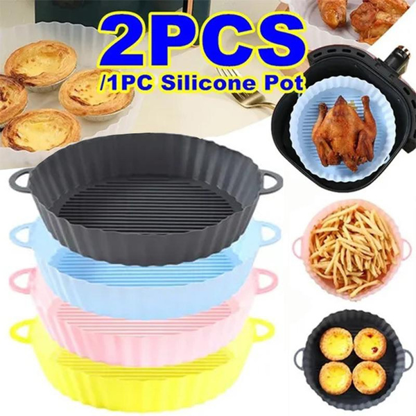 Silicone Airfryer Basket Easy Clean Mat Tray Without Oil Shape Silicone