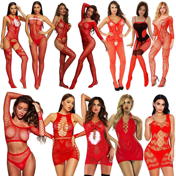 Sexy Red Christmas Costumes Women Santa Claus Cosplay Costumes Nightclub  Wear Sexy Halloween Christmas Lingerie Bodysuit