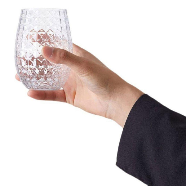 2023 Wine Glasses Plastic Outdoor Wine Glasses Stemless Plastic Wine