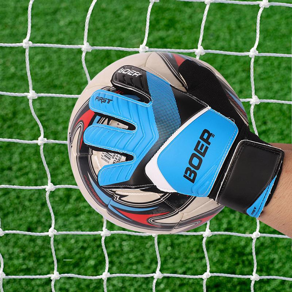 Full Finger Goalie Gloves Boys Girls Rubber Anti Slip Wrist Wrap Soccer
