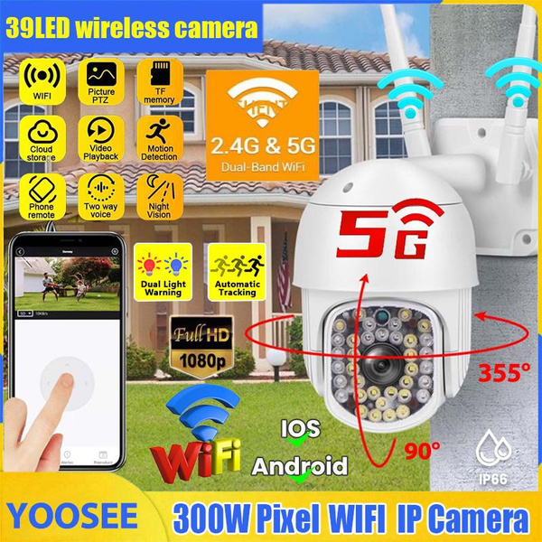 CAMECHO 5GHZ/2.4GHZ WIFI 36led 300W Pixels 3MP 1536P WiFi Security ...